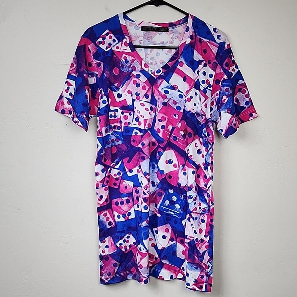 Medium Neon Dice Graphic Tee Shirt